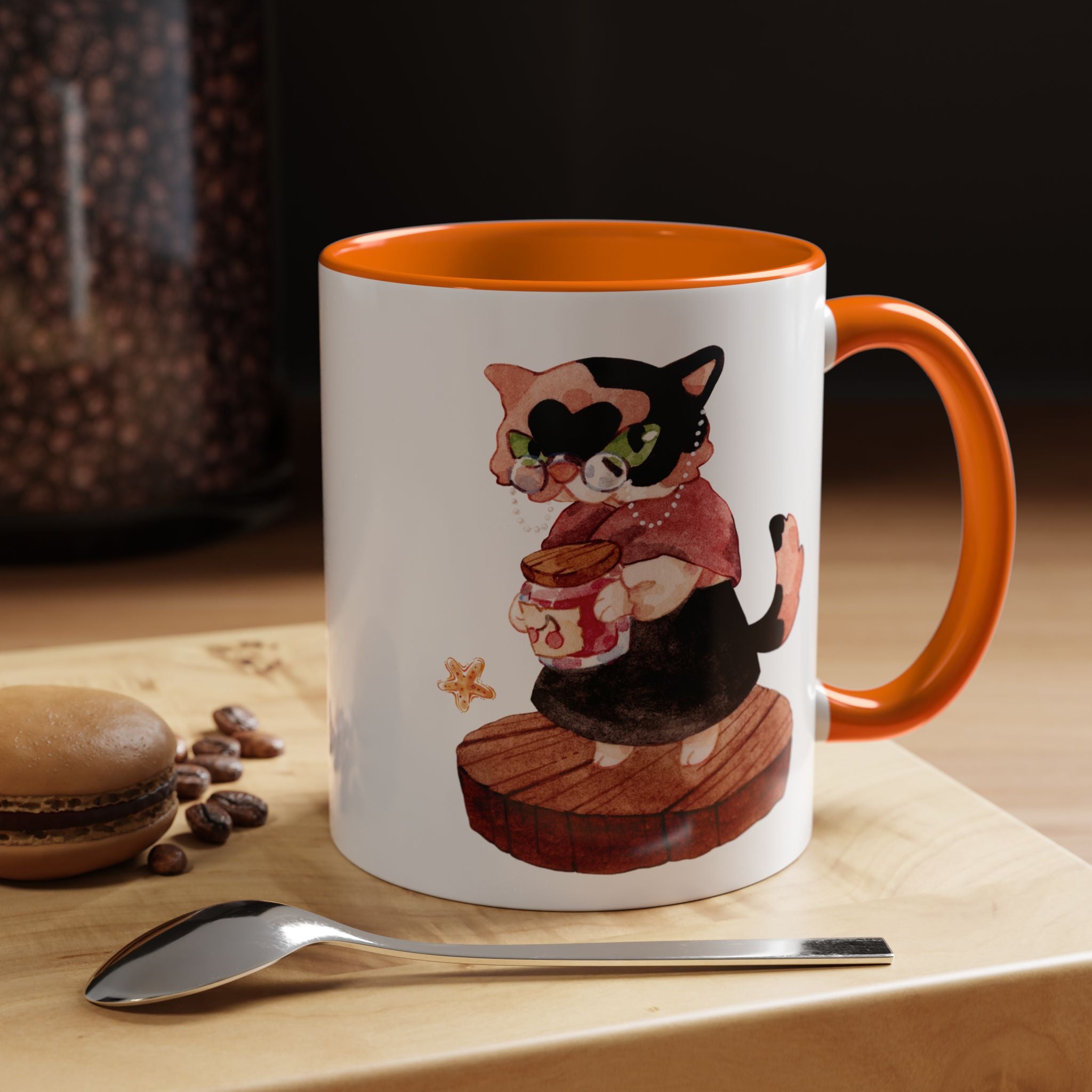 Grandma Cat Coffee Mug — Cute Watercolor Mug (11/15oz)