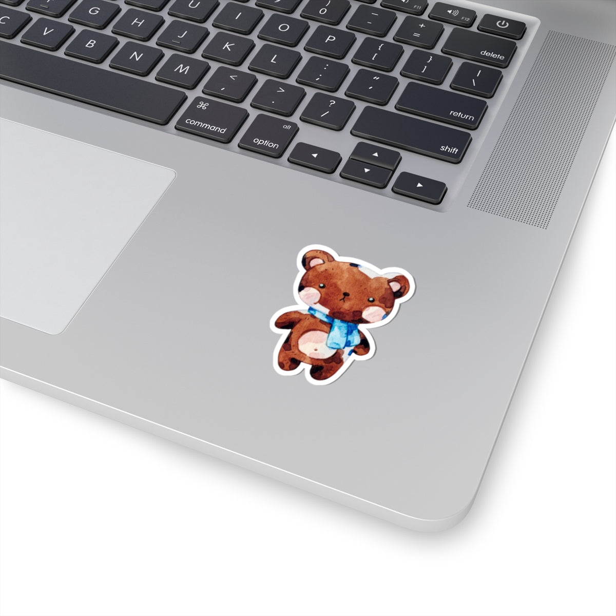 Teddy Bear — Cute Watercolor Kiss-Cut Sticker