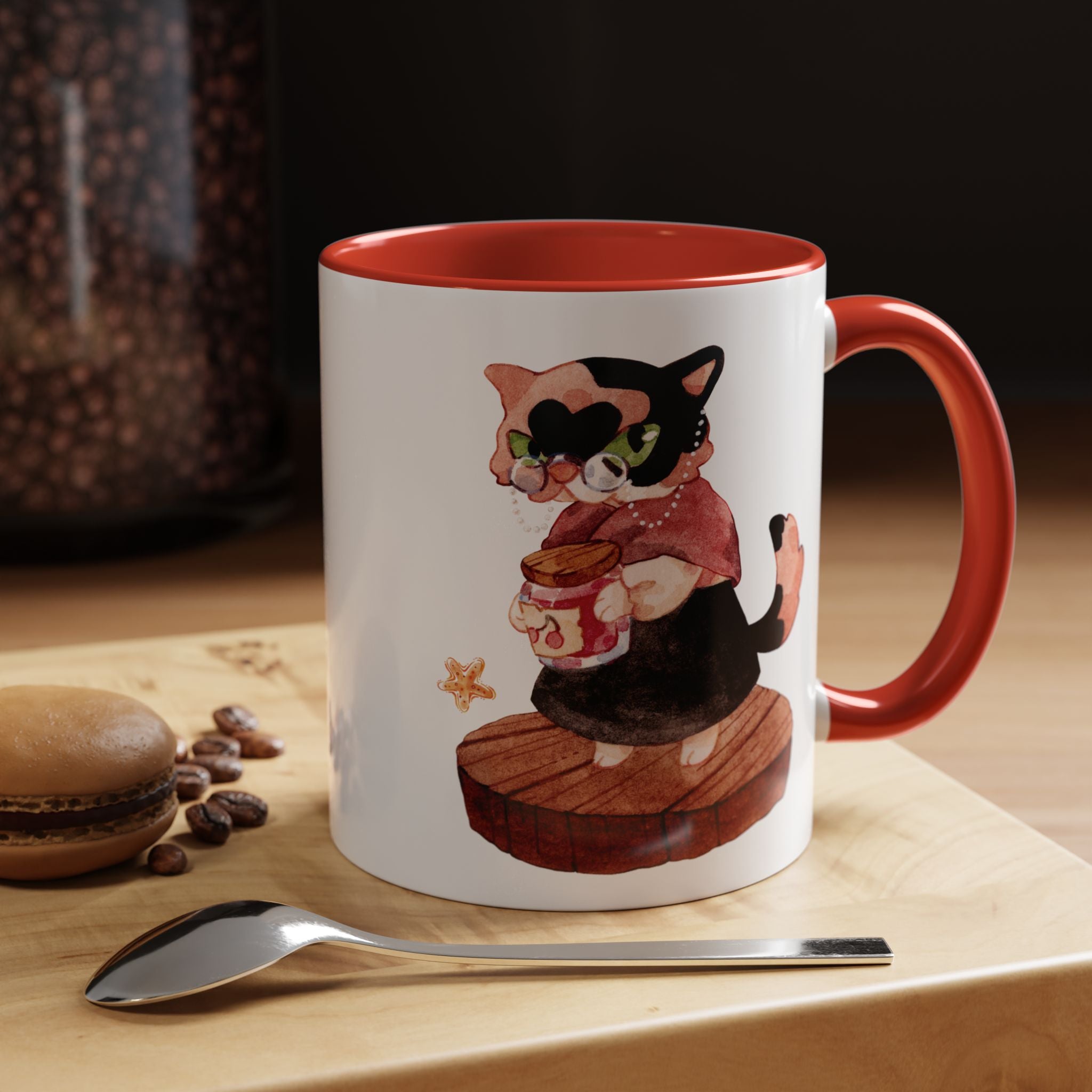 Grandma Cat Coffee Mug — Cute Watercolor Mug (11/15oz)