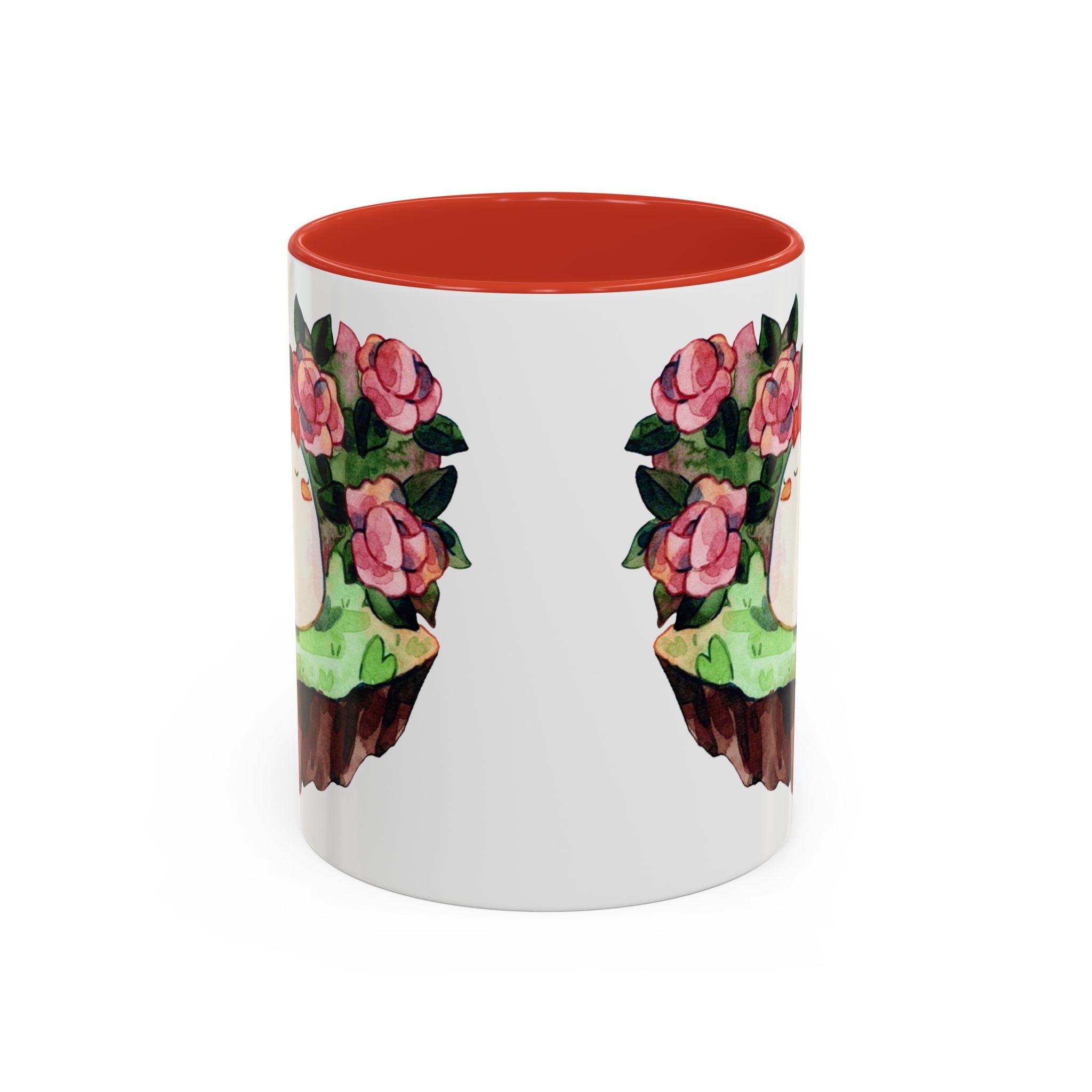Sleeping Chicken in a patch of Roses Coffee Mug – Cute Watercolor Mug (11/15oz)