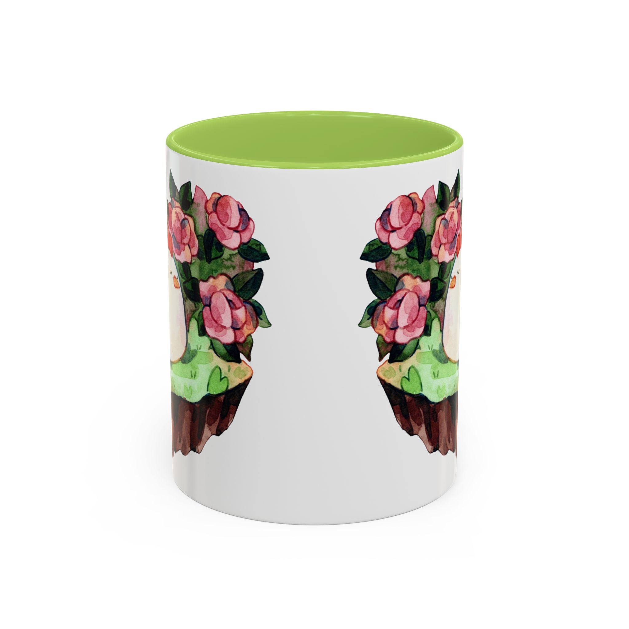 Sleeping Chicken in a patch of Roses Coffee Mug – Cute Watercolor Mug (11/15oz)